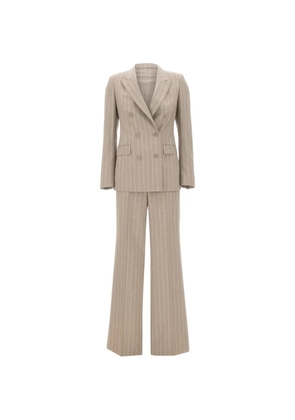 Tagliatore pinstripe-pattern double-breasted suit - Neutrals
