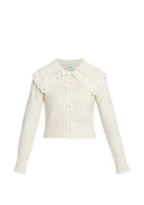 ERDEM crochet-collar cardigan - Neutrals