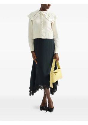 ERDEM crochet-collar cardigan - Neutrals