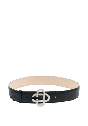 Casablanca monogram-buckle leather belt - Black