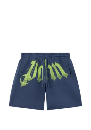 Palm Angels logo elasticated shorts - Blue