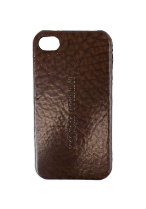 Brunello Cucinelli engraved-detail Iphone case - Brown