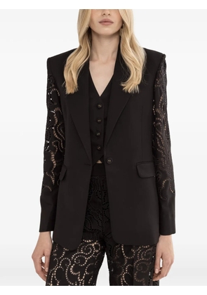 NISSA embroidered single-breasted blazer - Black