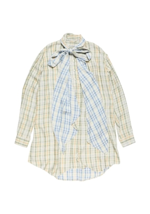 Acne Studios plaid asymmetric shirt - Neutrals