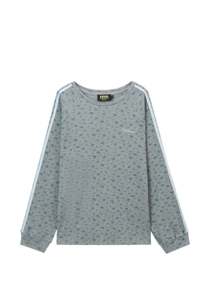 Mini Cream floral-print long-sleeve T-shirt - Grey