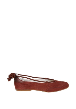 Patrizia Pepe Dancing Skin lace-up ballet flats - Brown