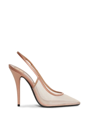 Saint Laurent Anita mesh slingback pumps - Pink