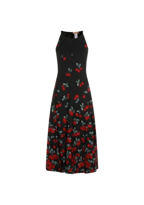 TWINSET cherry-print midi dress - Black