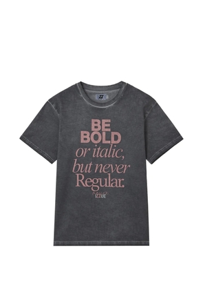 izzue lettering-print T-shirt - Grey