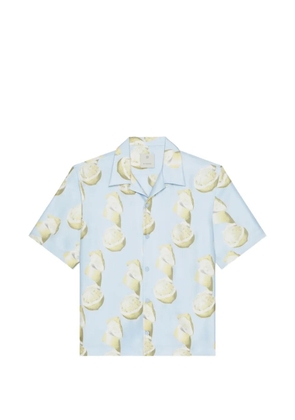 Givenchy lemon print bowling shirt - Blue