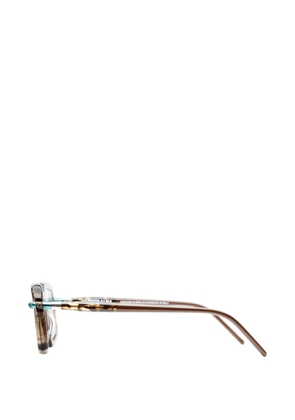 Kuboraum square-frame glasses - Brown