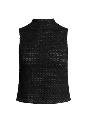 Weili Zheng crochet-effect top - Black