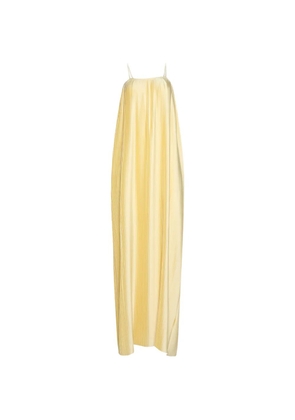 Dima Ayad spaghetti strap pleated dress - Yellow