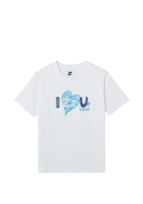 izzue graphic love t-shirt - White