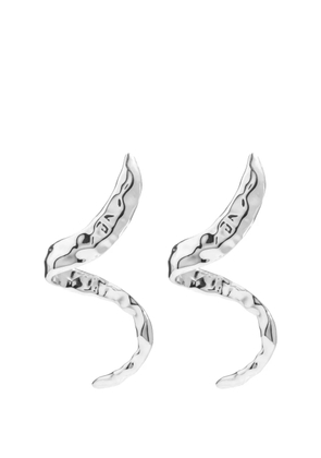 Federica Tosi Snake textured drop earrings - Silver