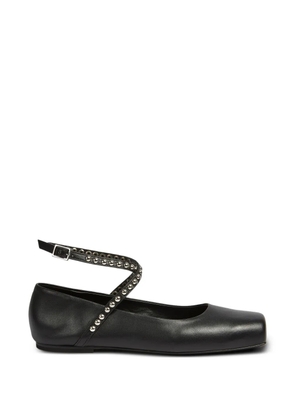 Liviana Conti Flavienne studded-strap ballet flats - Black