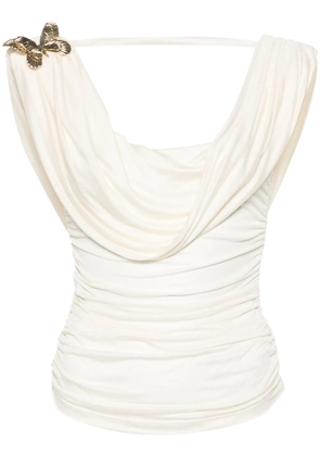 Blumarine sleeveless satin top - Neutrals