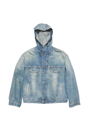 Acne Studios hooded cotton denim jacket - Blue