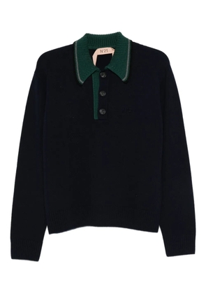 Nº21 buttoned polo top - Blue