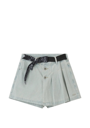Musium Div. pleated button shorts - Blue