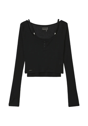 Musium Div. buttoned top - Black
