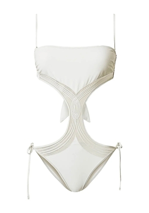 TWINSET panelled swimsuit - White