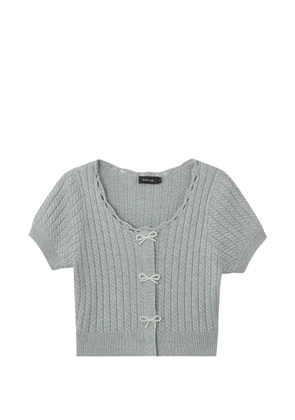 tout a coup bow knit top - Grey