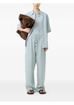 Studio Nicholson ribbed dropped-shoulder T-shirt - Blue