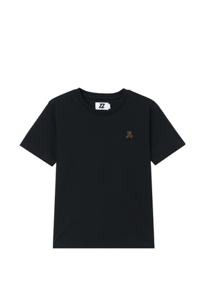 izzue crew-neck bear -motif T-shirt - Black