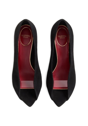 Valentino Garavani Révélé logo peep-toe pumps - Black