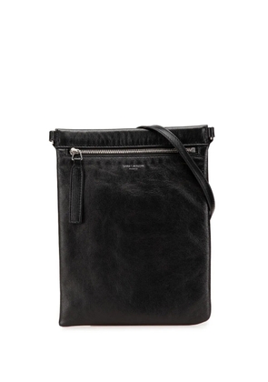 Saint Laurent Pre-Owned 2022 Antiqued Lambskin Sid Flat crossbody bag - Black