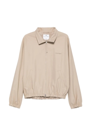Courrèges zipped cotton bomber jacket - Neutrals