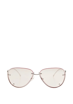 Diesel silver frame sunglasses - Red
