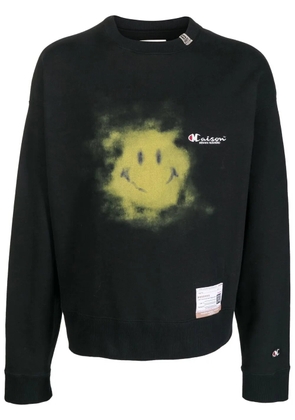 Maison MIHARA YASUHIRO Smiley Face long-sleeve sweater - Black