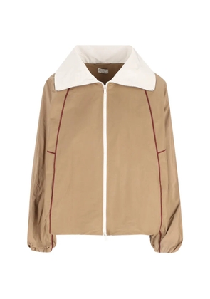 Brunello Cucinelli contrast-piping jacket - Neutrals