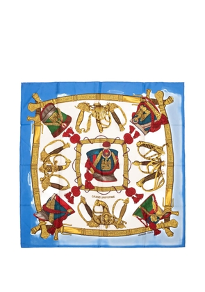 Hermès Pre-Owned Grand Uniform silk scarf - Blue