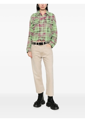 R13 plaid frayed shirt - Green