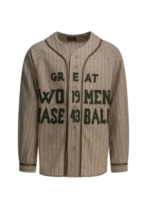 KAPITAL appliqué striped jacket - Neutrals