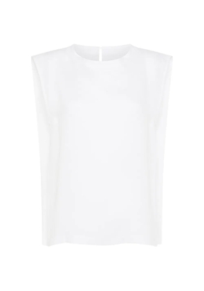 Momoni Sofia asymmetric-detail top - White