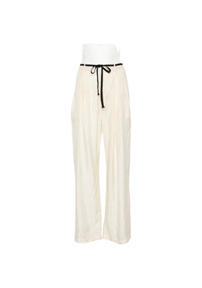 Barena Pestrin Sbrissa striped tie-waist trousers - Yellow