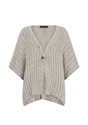 Fabiana Filippi sequin V-neck cardigan - Grey