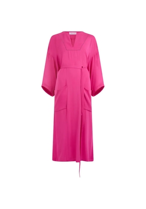 Fabiana Filippi bell sleeve V-neck dress - Pink
