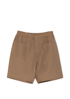 RANRA striped pocket shorts - Brown