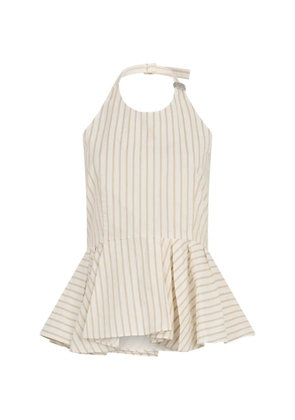 Fabiana Filippi striped mini dress - Neutrals