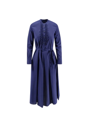 ASPESI ruffled tie dress - Blue