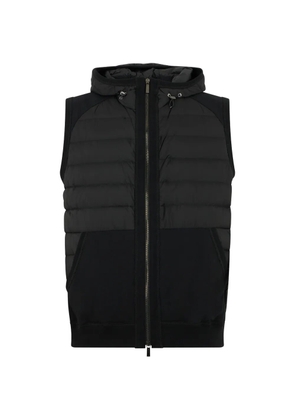 Moorer padded zip vest - Black