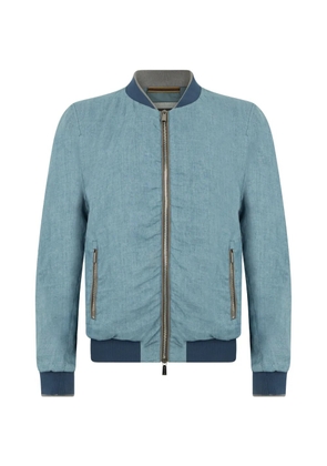 Moorer padded zip jacket - Blue
