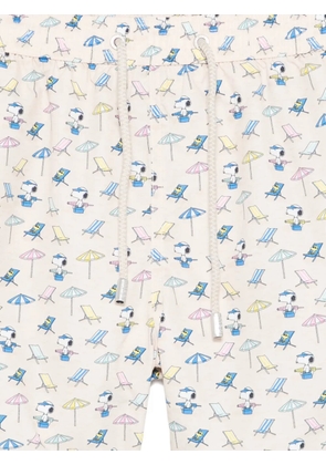 MC2 Saint Barth drawstring printed swim shorts - Neutrals