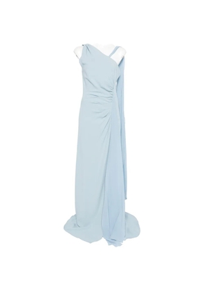 DE SANTIS gathered one-shoulder dress - Blue