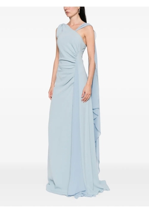 DE SANTIS gathered one-shoulder dress - Blue